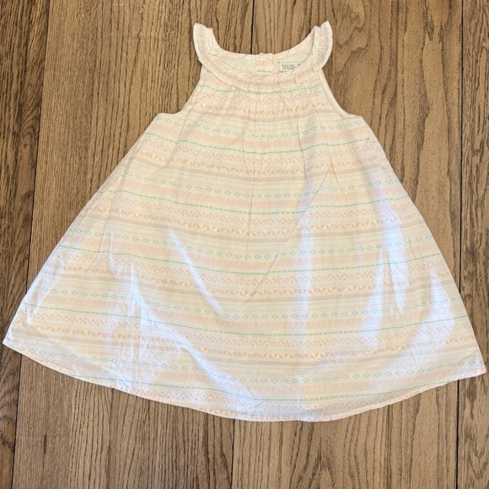 Rachel Zoe Kids Casual 3T Dress in Cream, Pink & Gold EUC BC